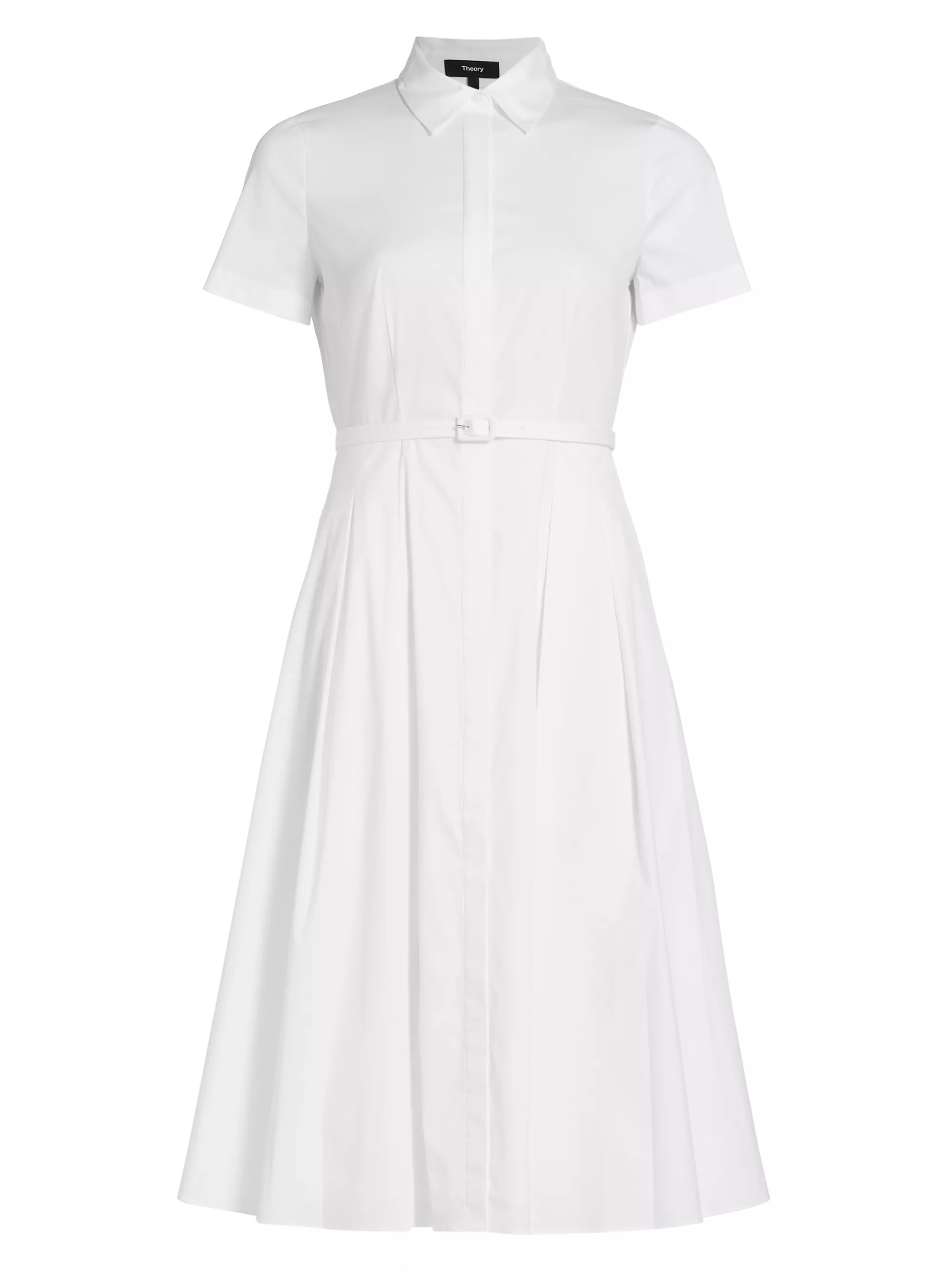 Belted Cotton-Blend Shirtdress | Saks Fifth Avenue