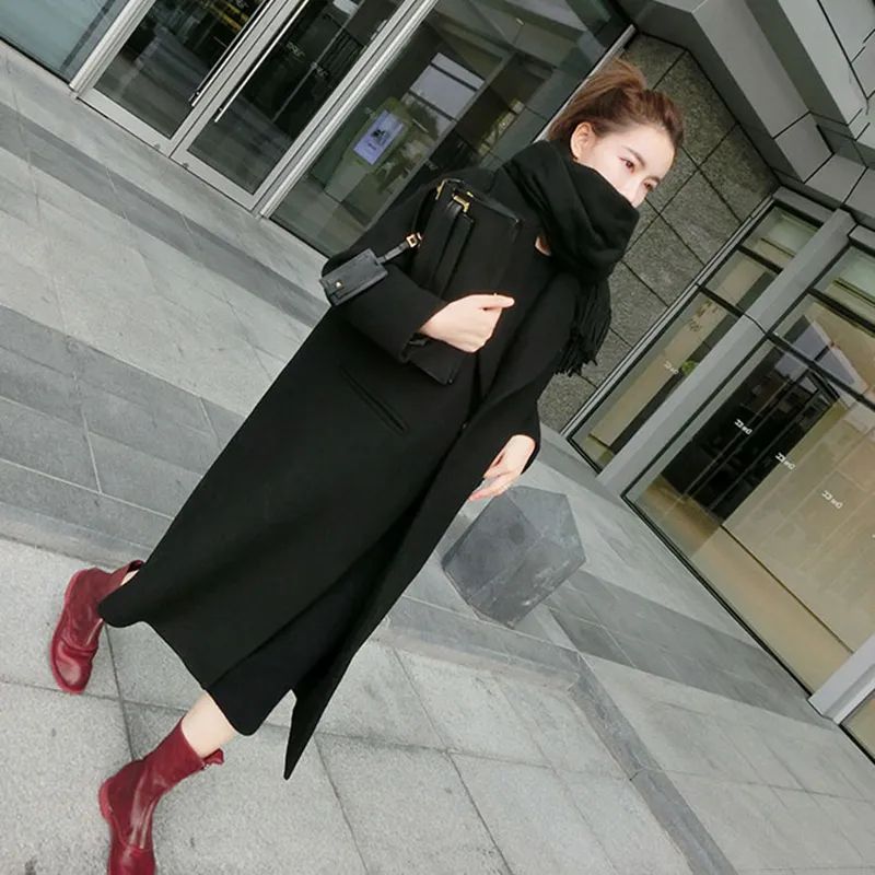 Female Women Wool Winter Fashion New Casual Korean Version Slim Long Coat Full Sleeve Women's Coa... | DHGate