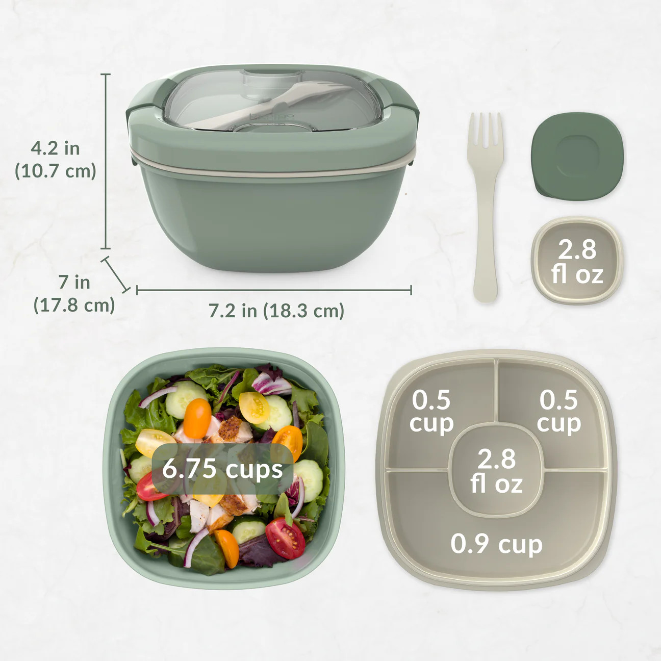 Bentgo\u00ae All-in-One Salad Container | Salad Lunch Container | Bentgo