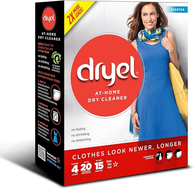 dryel At-Home Dry Cleaner Starter Kit, Gentle Laundry Care for Special Fabrics and Dry-Clean-Only... | Amazon (US)