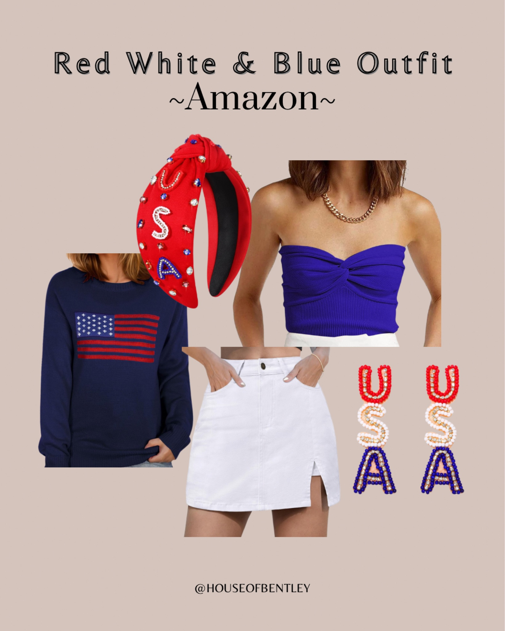 Red white and blue outfit! Memorial Day | July 4 Fourth | Labor Day. USA dress earrings accessories  

#LTKSummerSales #LTKFindsUnder50 #LTKSeasonal