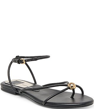 Dolce Vita Kenley Leather Strappy Metallic Hardware Ankle Strap Sandals - 7 | Dillard's