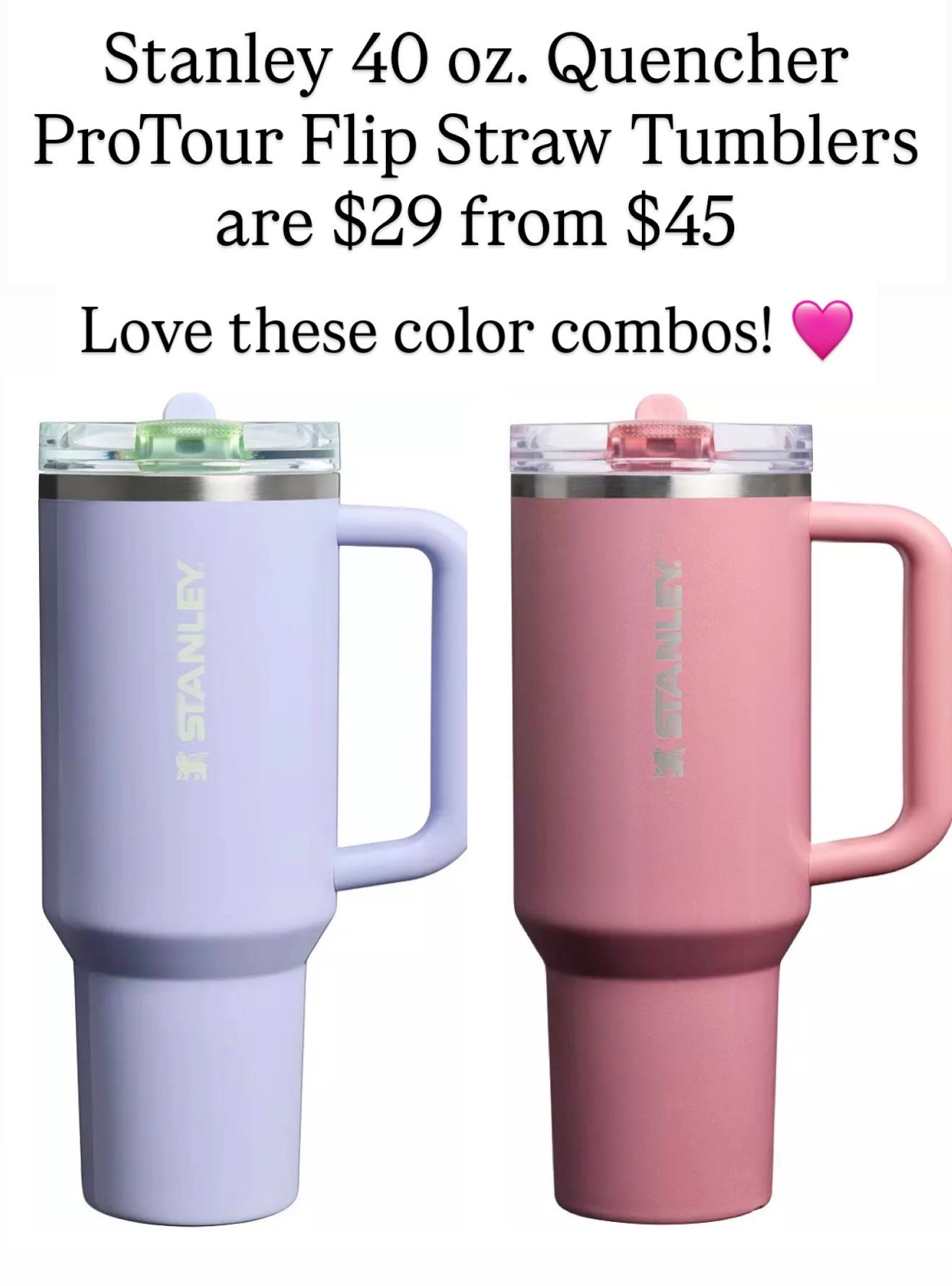 Stanley tumblers are on sale right now. Is the perfect colors for Valentine’s Day

#LTKSaleAlert