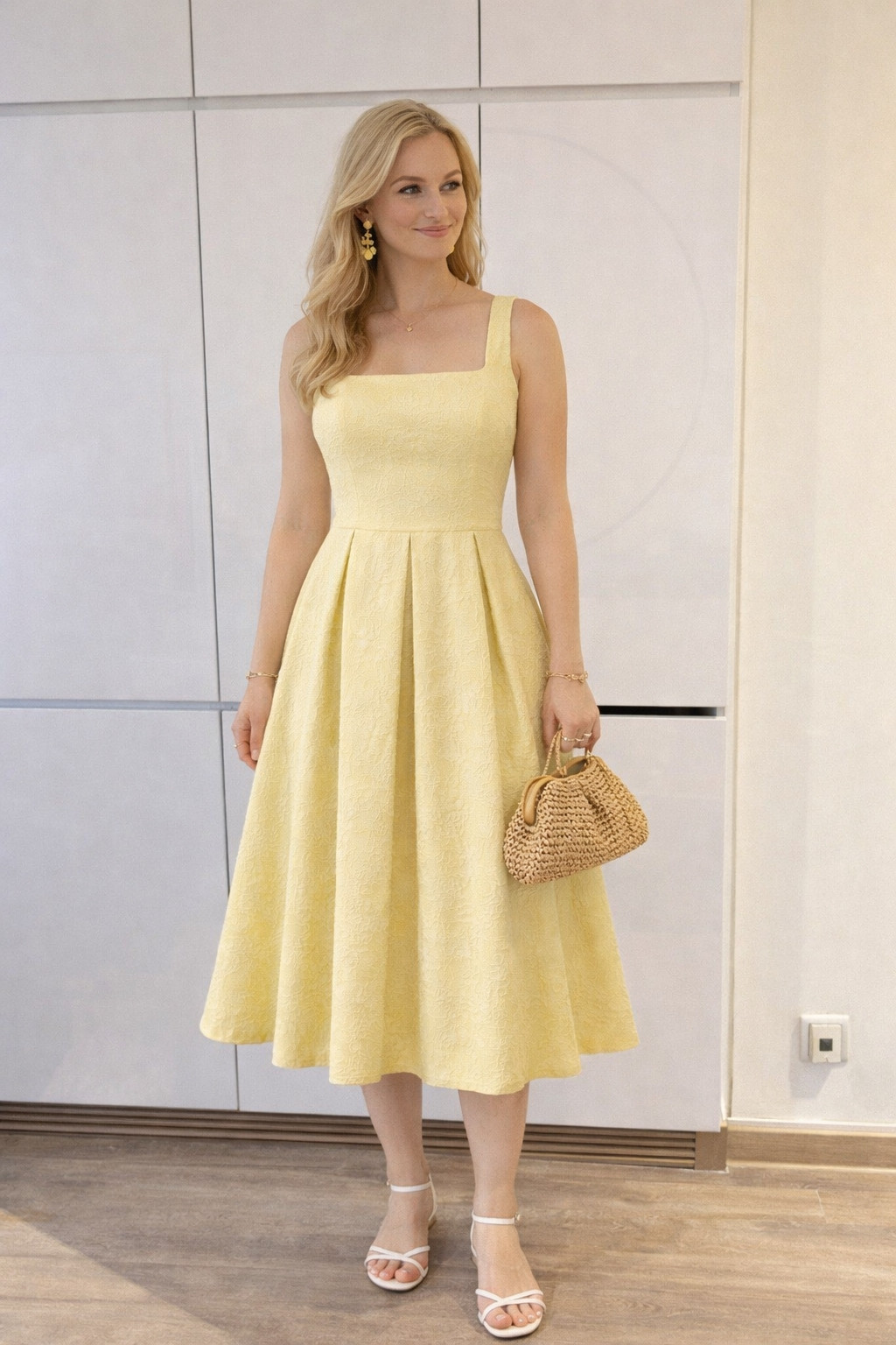 wedding guest dress spring summer butter yellow  

 #LTKspring #LTKdatenight #LTKwedding