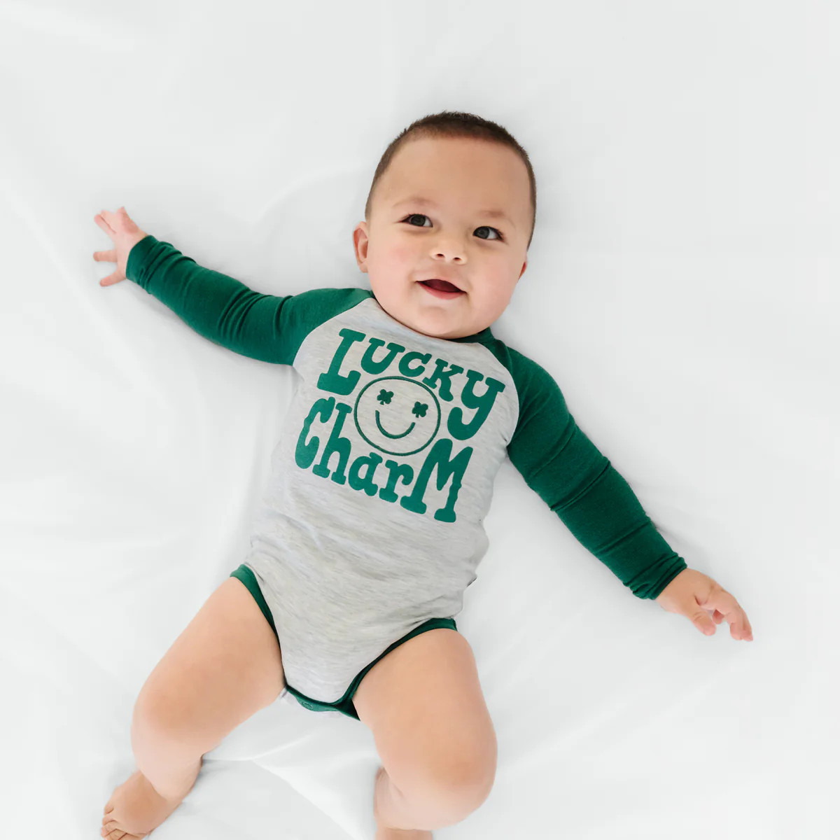Lucky Charm Raglan Bodysuit | Little Sleepies