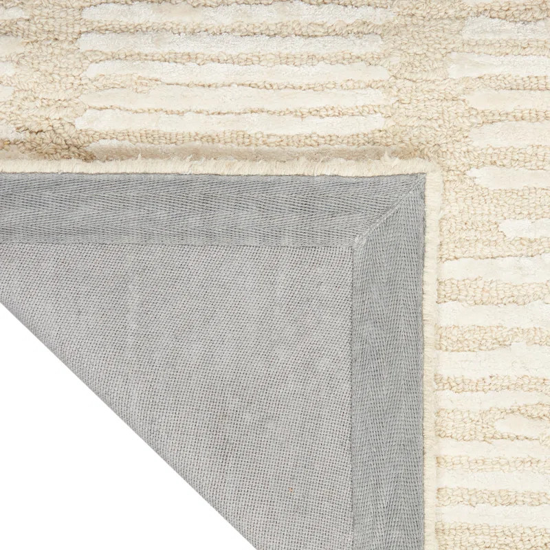 Calvin Klein Handmade Hooked Wool Ivory Area Rug | Wayfair North America