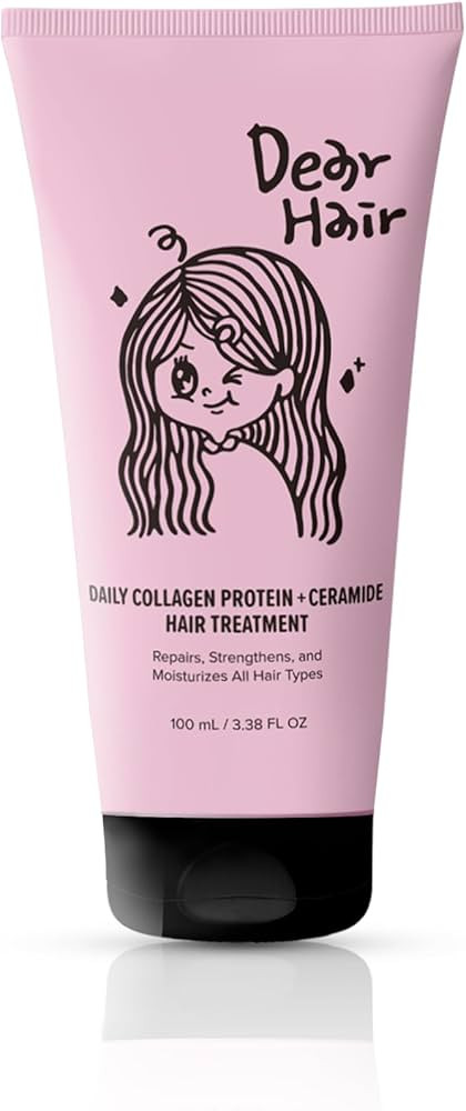 DEAR HAIR Tratamiento diario de ceramida con proteína de colágeno para cabello seco y dañado, ... | Amazon (US)