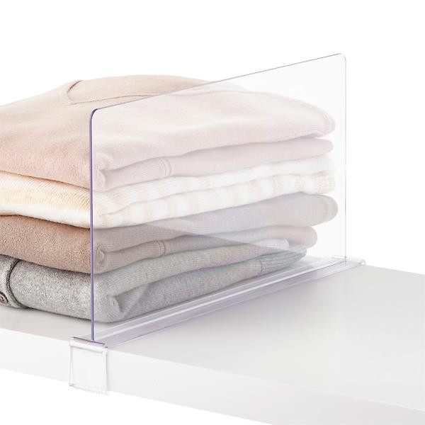 Elfa Decor 16" Shelf Divider Translucent | The Container Store