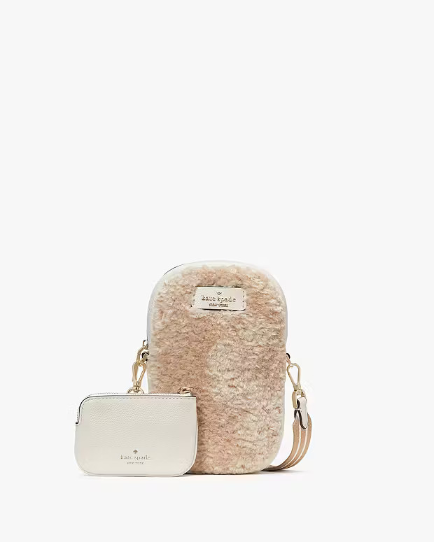 Rosie Faux Shearling North South Crossbody | Kate Spade Outlet