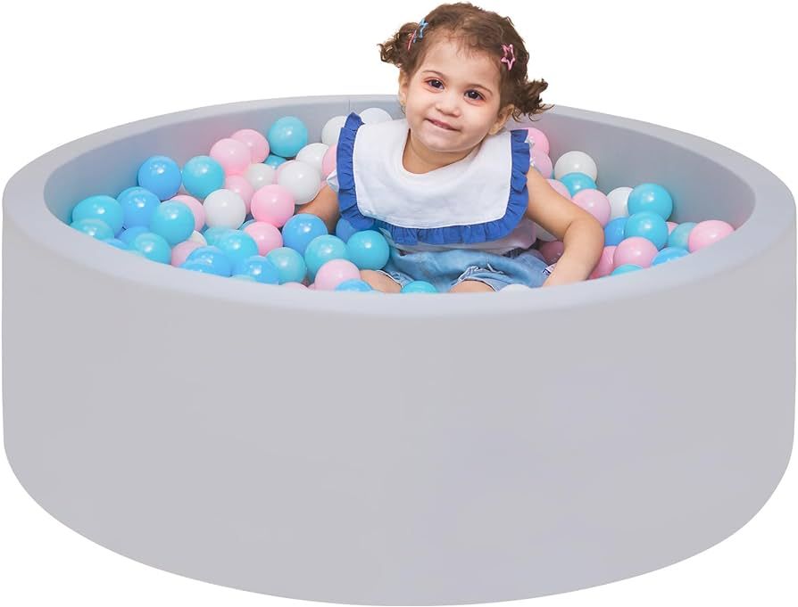 JOYENERGY Foam Ball Pit for Toddlers, 36 x 12 inch Round Ball Pit for Kids, Playroom and Indoor O... | Amazon (US)