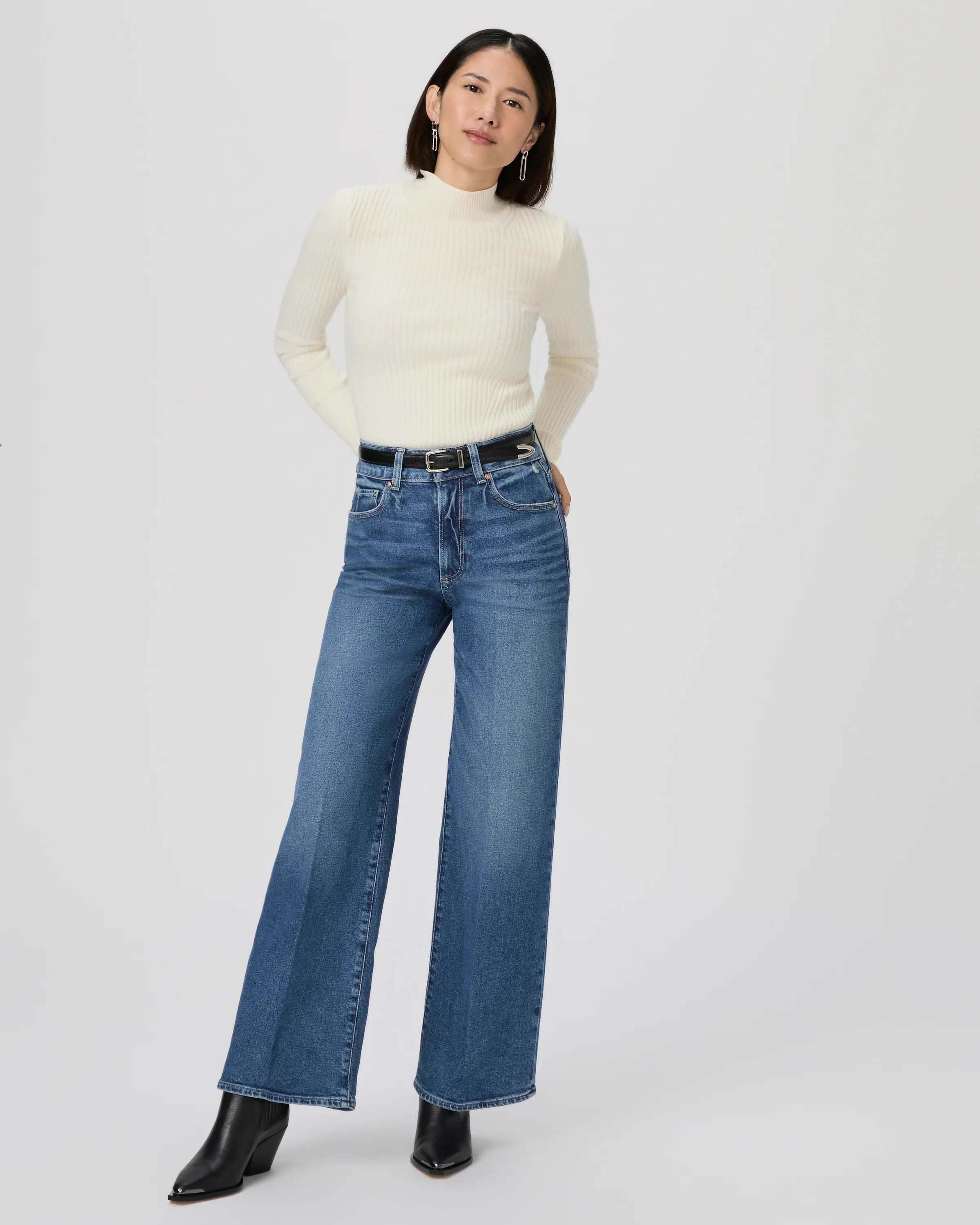 Sasha Petite 30" Wide Leg Jean | Paige