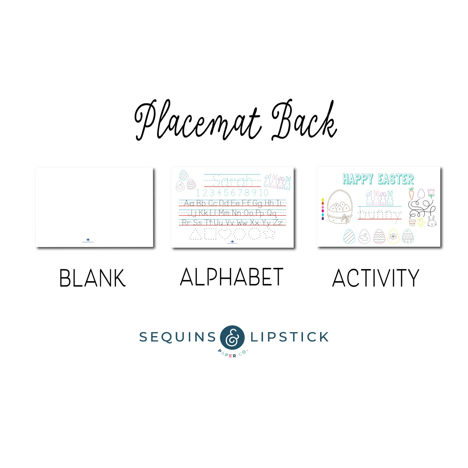 Personalized Easter Placemat, Personalized Easter Place Setting Placemat, Easter Bunny Placemat, ... | Etsy (US)