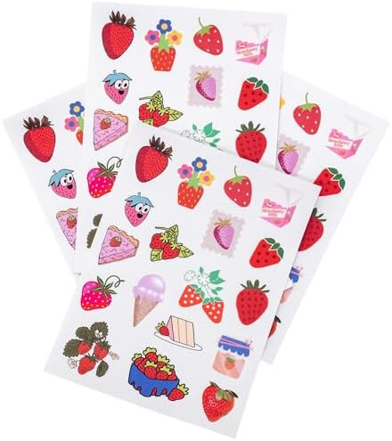 ban.do Strawberry Scented Stickers, 72 Fruit Theme Matte Stickers (Strawberries) | Amazon (US)