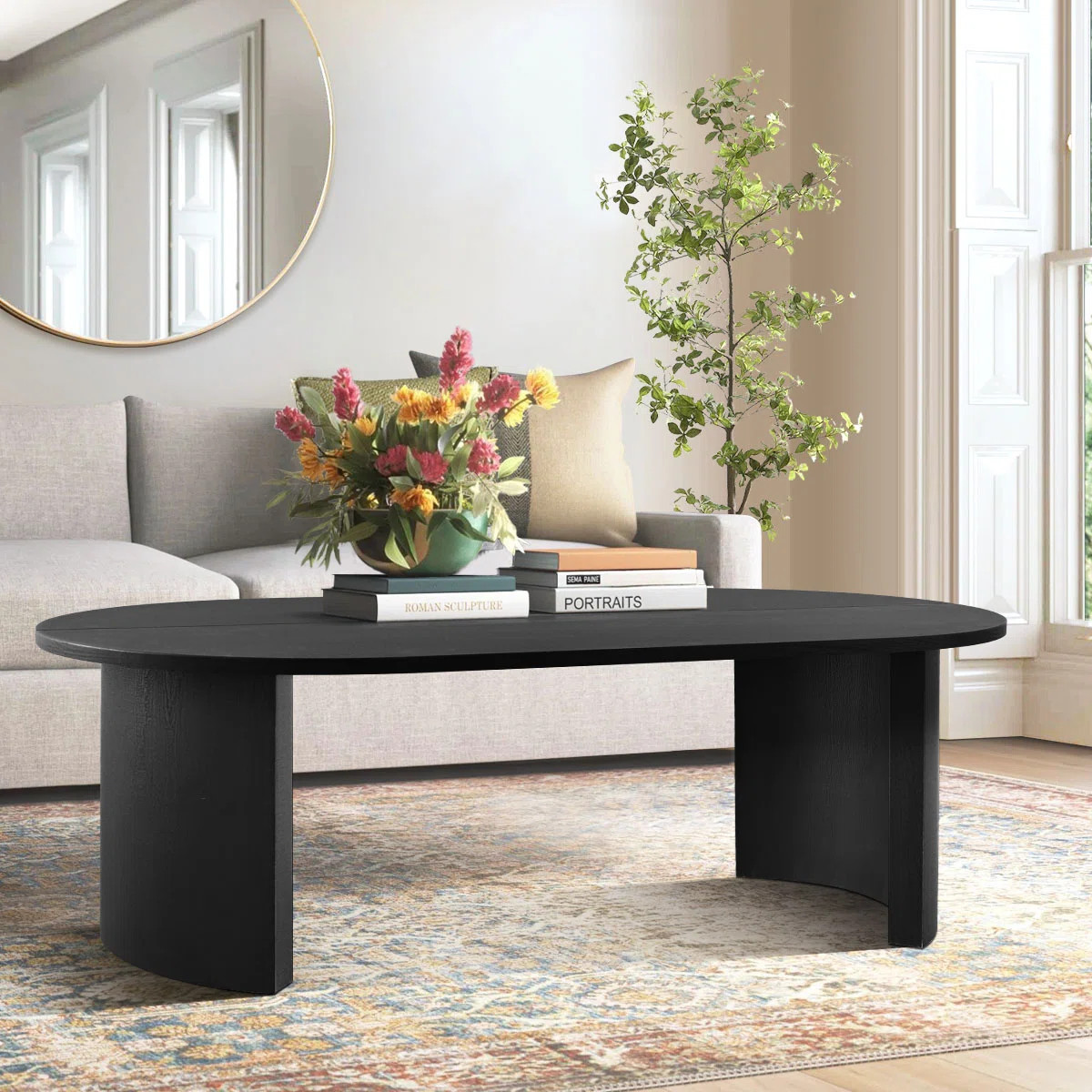 Latitude Run® 51" Large Oval Coffee Table | Wayfair | Wayfair North America