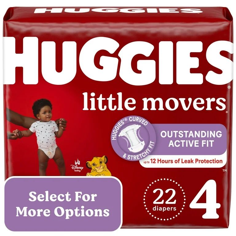 Huggies Little Movers Baby Diapers, Size 4, 22 Ct (Select for More Options) | Walmart (US)