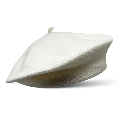 CHAPEAU TRIBE Classic Stretchable Wool White French Beret for Women and Men, Unisex | Amazon (US)