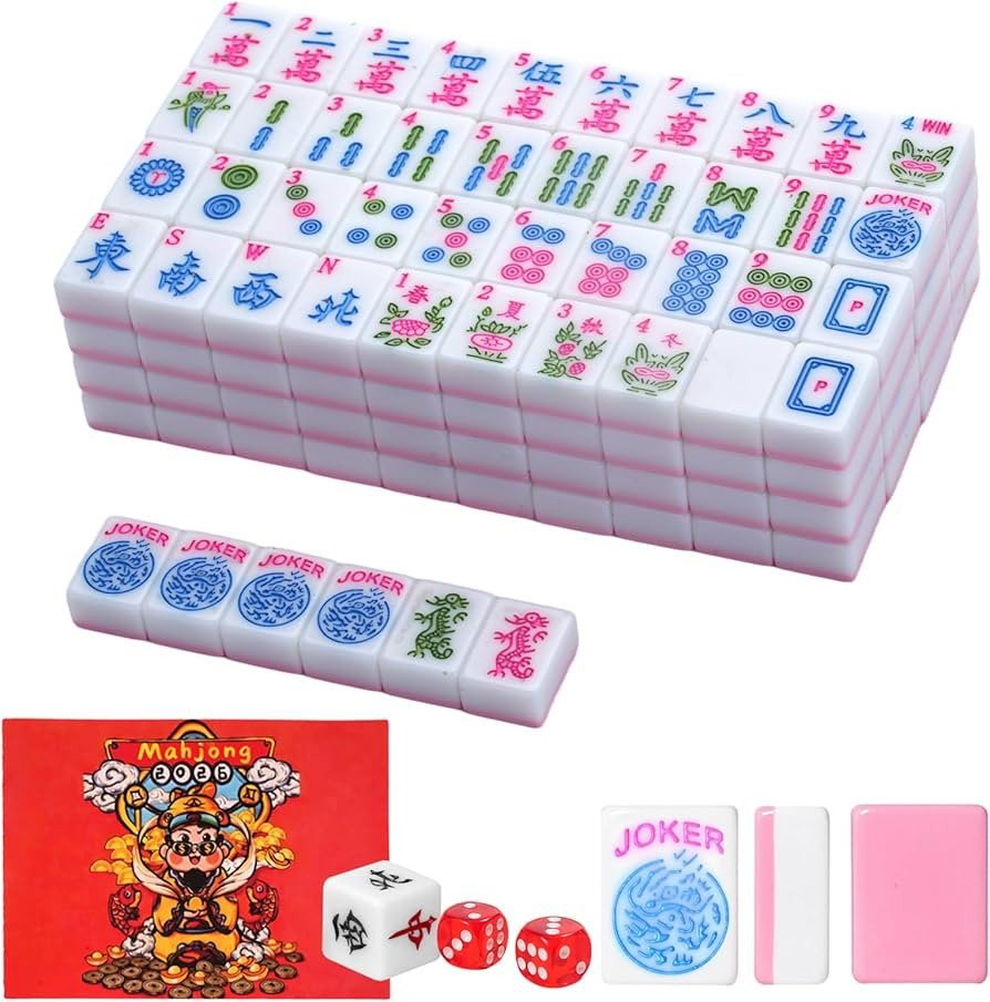 1.2-inch Premium Pink American Mahjong Tile Set. Made of Durable and Sturdy Melamine. Perfect for... | Amazon (US)