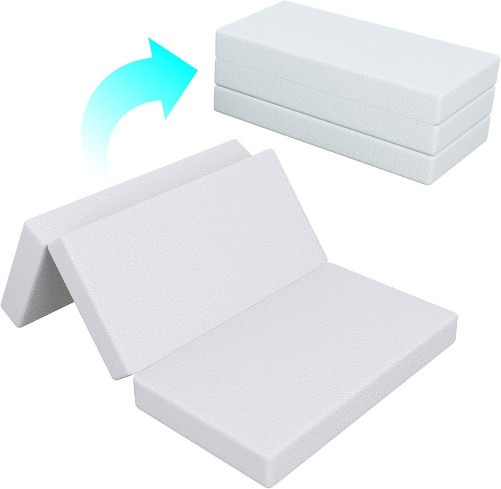 Trifold Foldable Pack n Play Mattress Topper, 38 * 26 inch playpen Mattress, Removable Washable C... | Amazon (US)