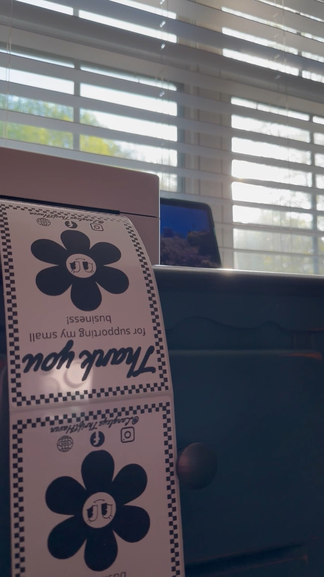 My favorite small business product: this thermal printer. I print from my phone, no cords. I print my shipping labels, thank you stickers, & even organizing labels! No ink, less stress🤗 #SmallBusinessFinds 

#LTKFindsUnder100