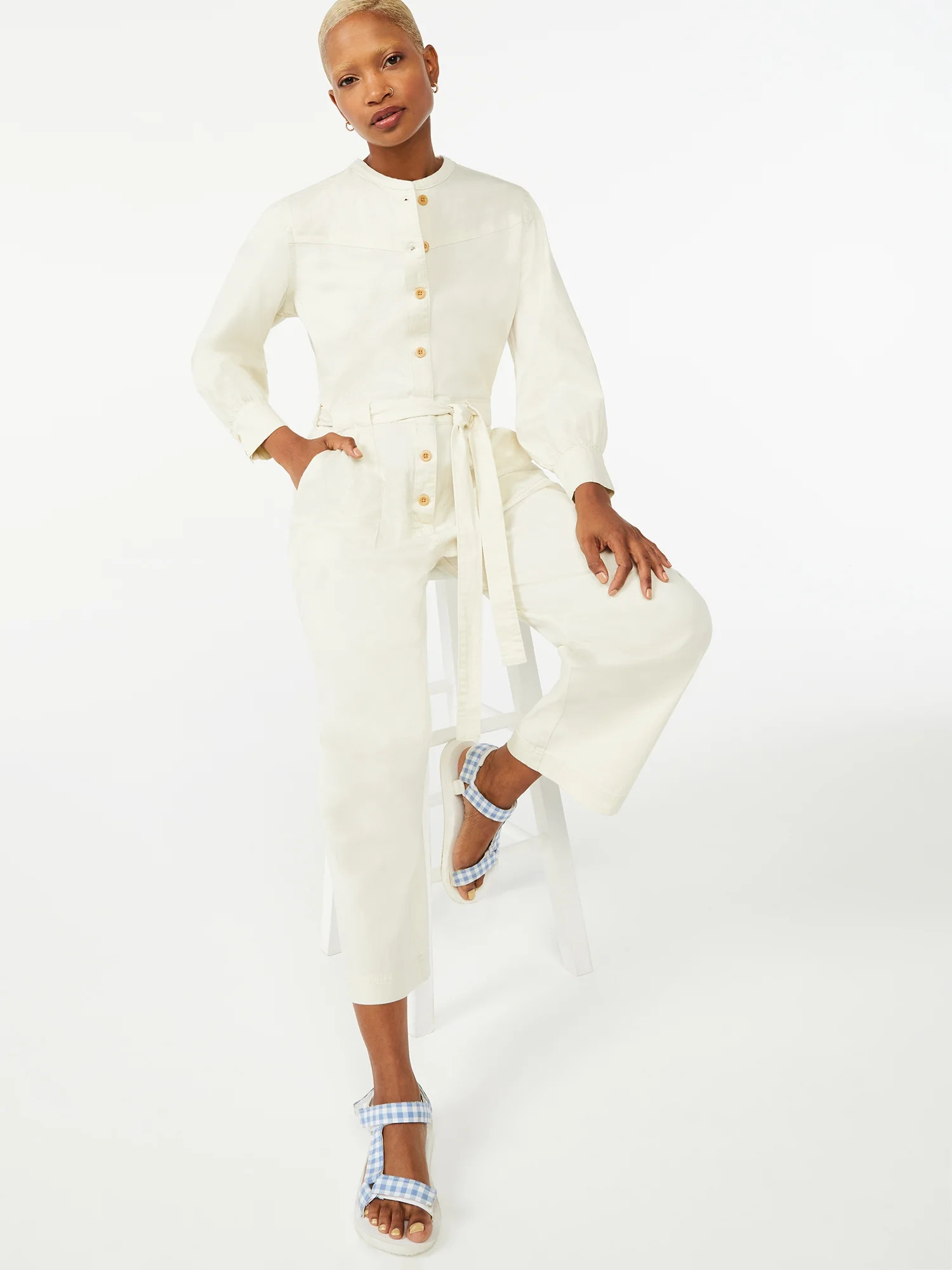 Free Assembly Women's Femme Utility Jumpsuit | Walmart (US)