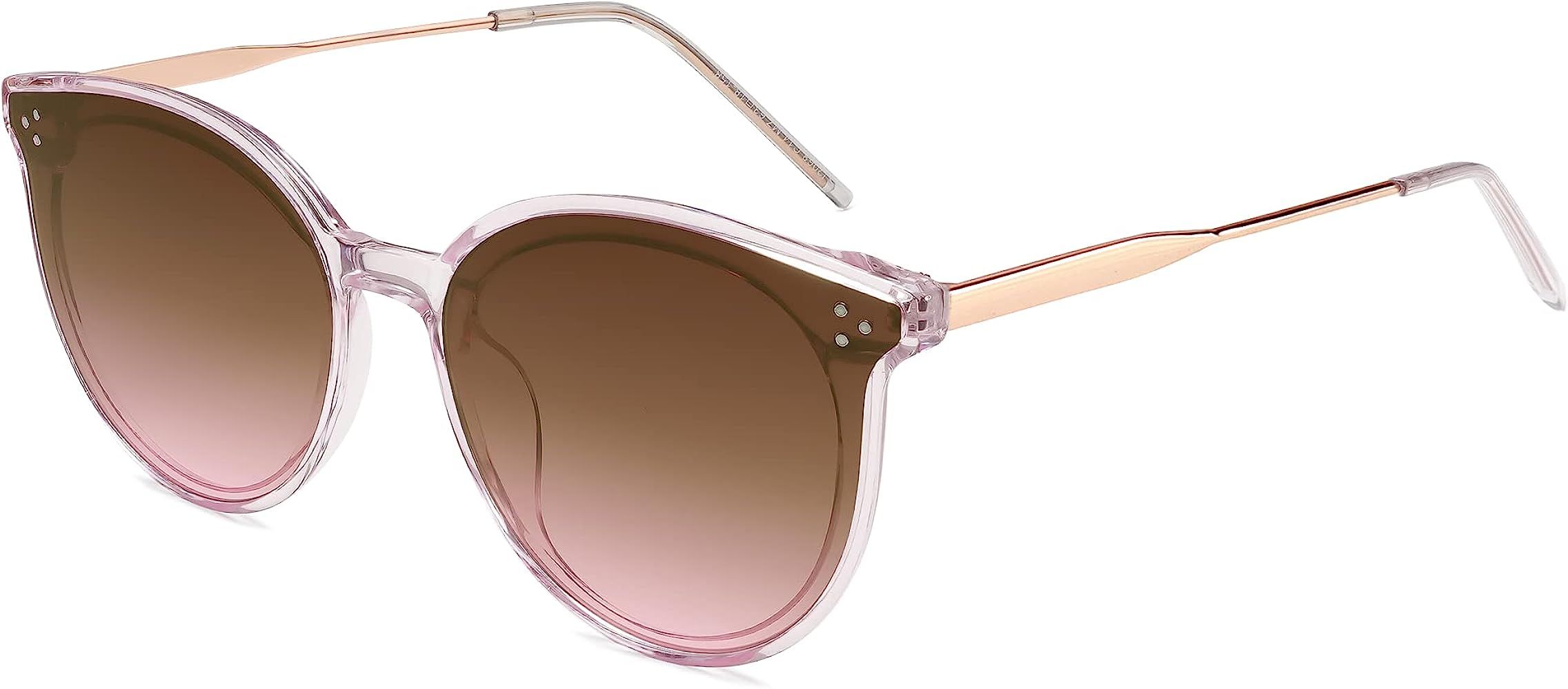 SOJOS Classic Round Sunglasses Womens Mens Retro Vintage Shades Trendy Oversized Sunnies SJ2068 | Amazon (US)