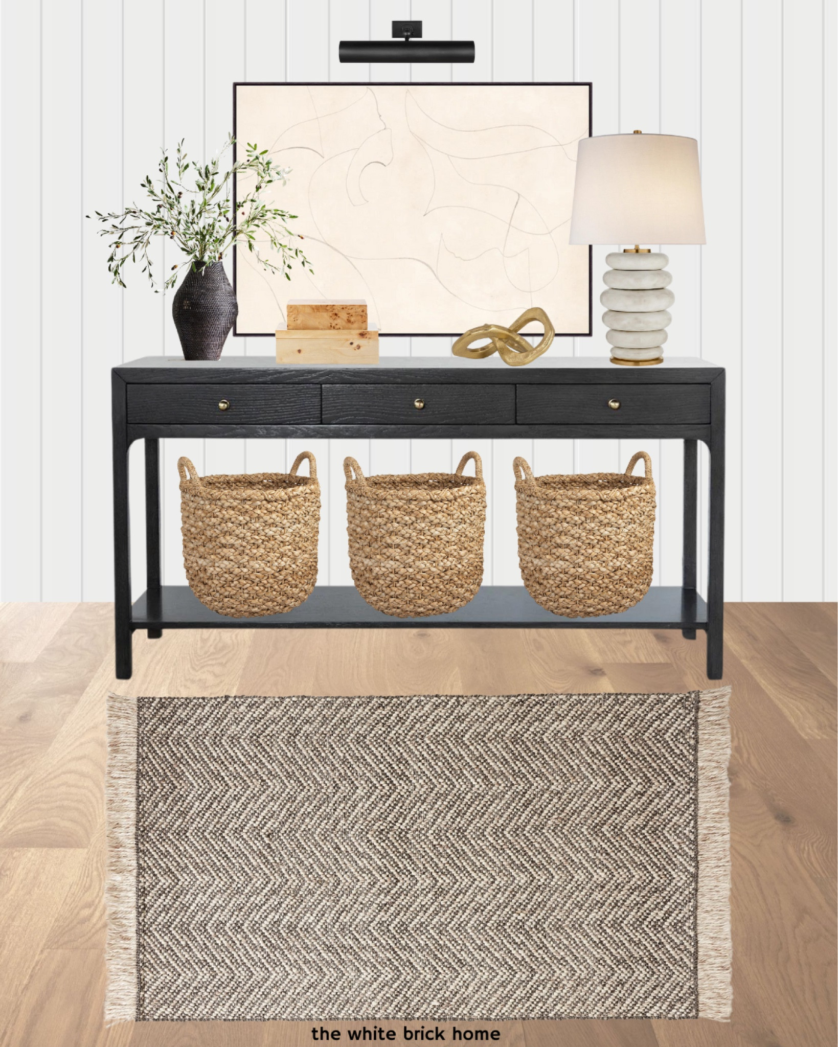One way to style an entry way table - this lamp is a statement piece! And this rug adds warmth and texture to a foyer or hallway. 

Entry way, table decor, home decor, entry way table, living room, living room furniture, foyer decor, foyer table, home decor, home accessories, table lamp, faux greenery, vase, wall art, picture light, rug, area rug, entryway rug, pottery barn, McGee and co, Amazon. 

#LTKStyleTip #LTKFindsUnder100 #LTKHome