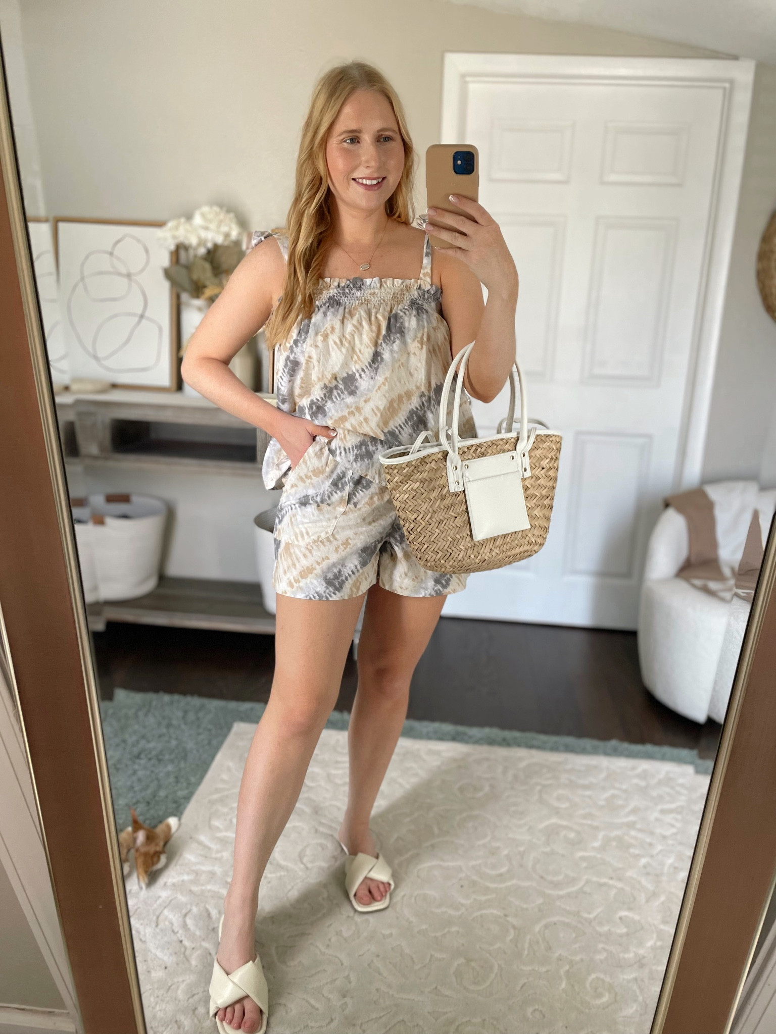 Neutral matching set from Walmart, size small in top and medium in shorts. Super soft and comfy fabric!! 



#LTKsalealert #LTKunder50 #LTKSeasonal