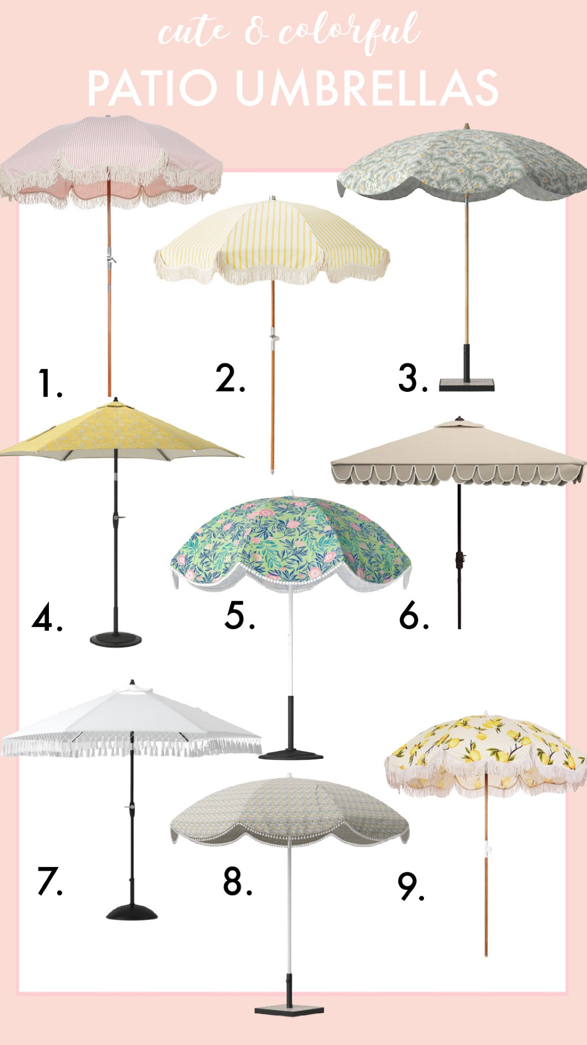 Cute and colorful patio umbrellas! ☂️ 

#LTKSeasonal #LTKhome