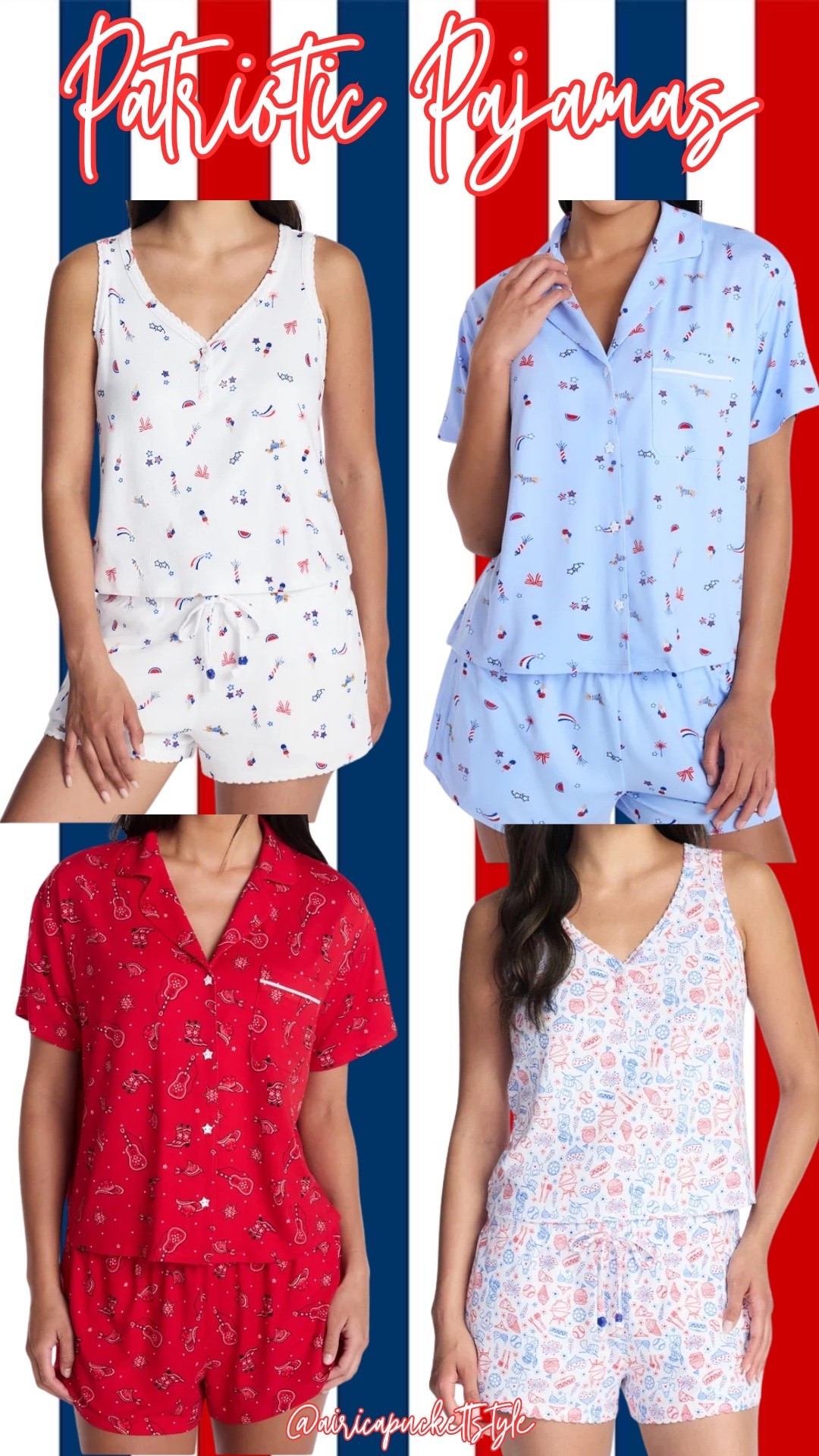 Patriotic pajama sets from Walmart