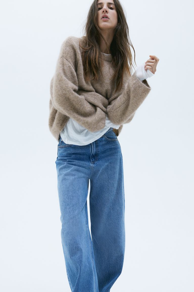 Oversized trui van mohairmix | H&M (DE, AT, CH, NL, FI)