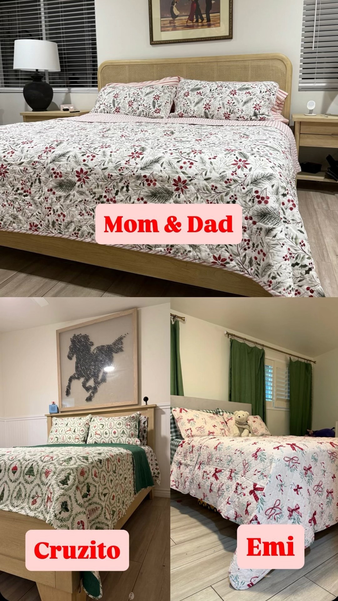 Holly Jolly bedtime 🎄🛏️🎅🏽

#LTKSeasonal #LTKHome #LTKHoliday