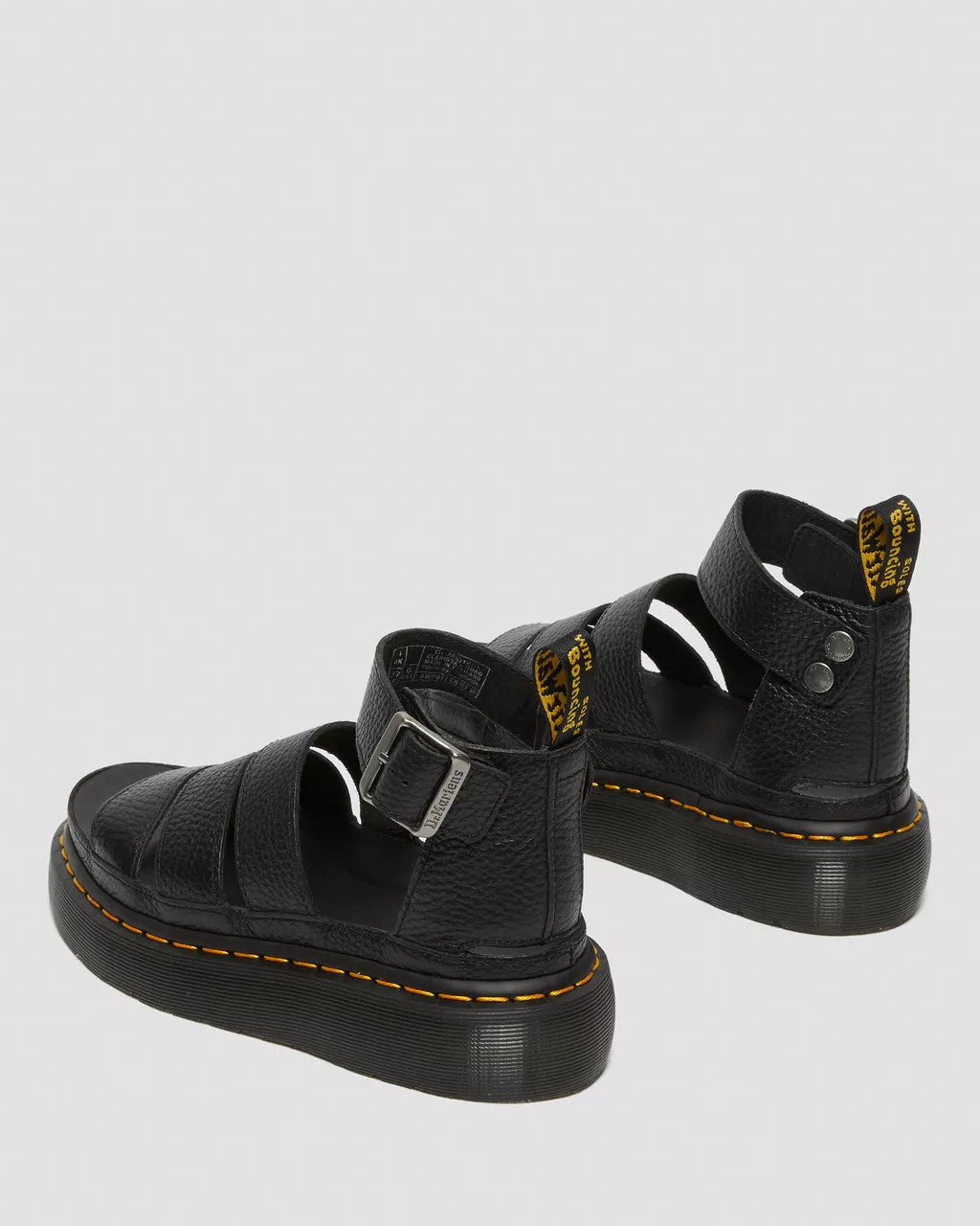 Clarissa II Quad Milled Nappa Leather Platform Sandals | Dr Martens (UK)