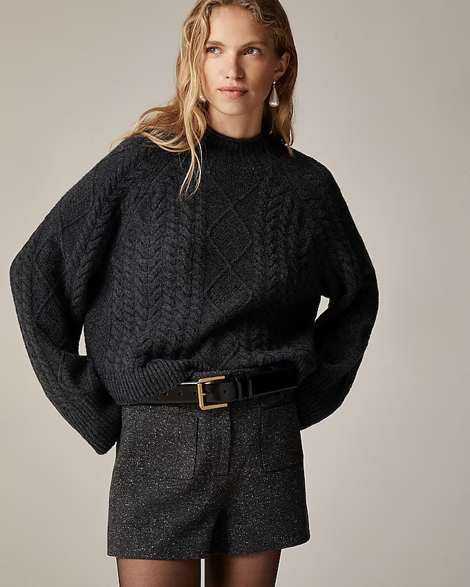 Cable-knit Rollneck™ sweater in Supersoft yarn | J. Crew US