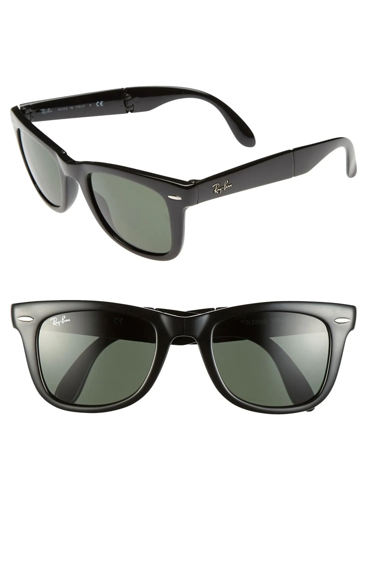Standard 50mm Folding Wayfarer Sunglasses | Nordstrom