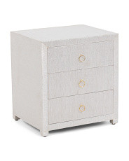 23.5in Quinn Raffia 3 Drawer Table | Marshalls