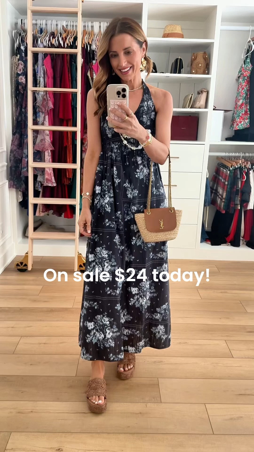 Target floral blue maxi. Wearing XS. My dinner outfit tonight! Wedges are TTS. Summer dress. Spring dress. Vacation dress. Vacation outfit.

#LTKootd #LTKTravel #LTKPetite