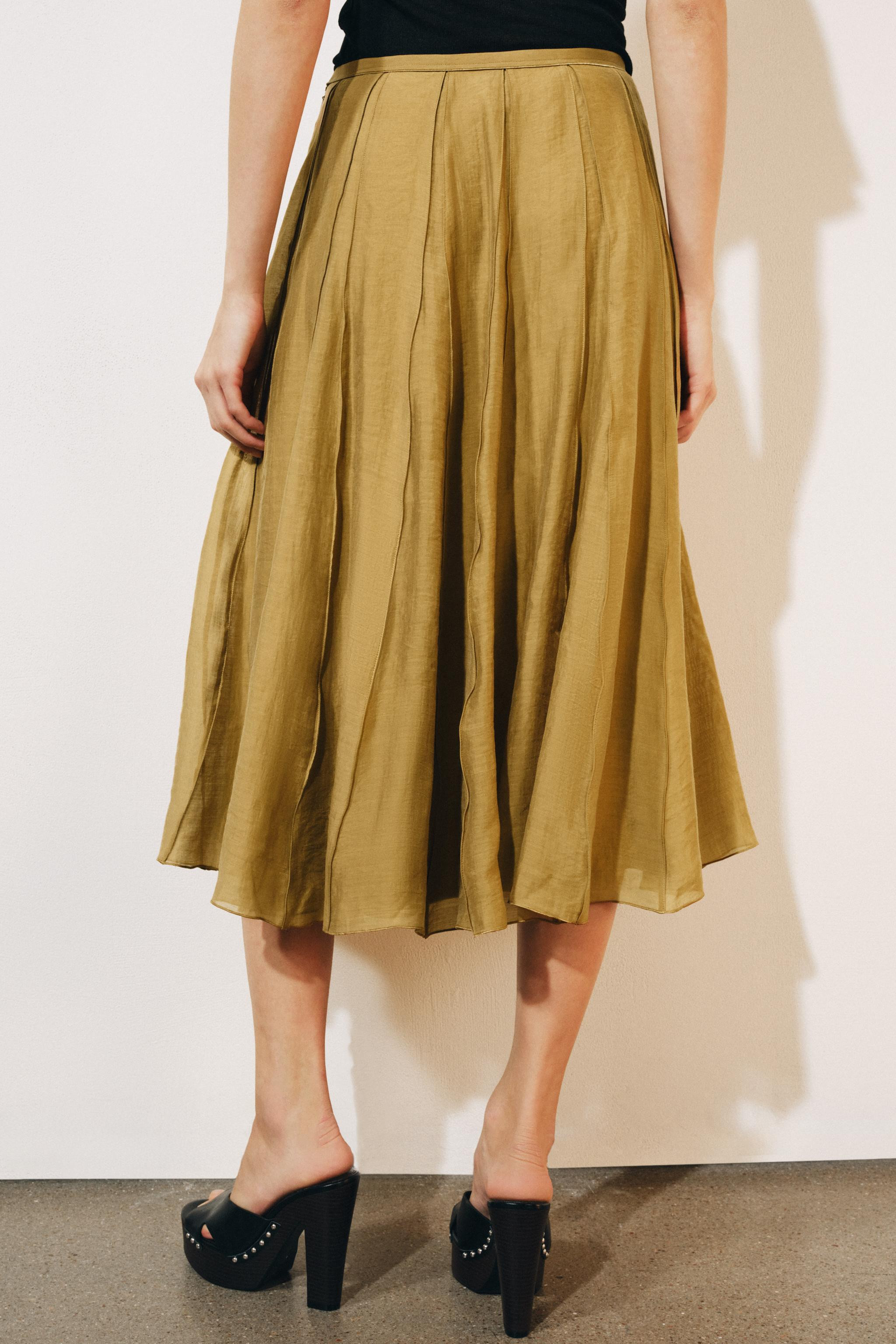 ZW COLLECTION FLOWY COMBINED SKIRT | Zara US