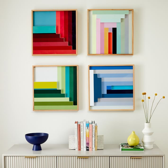 Colorblock Lacquer Square Dimensional Wall Art by Margo Selby | West Elm (US)