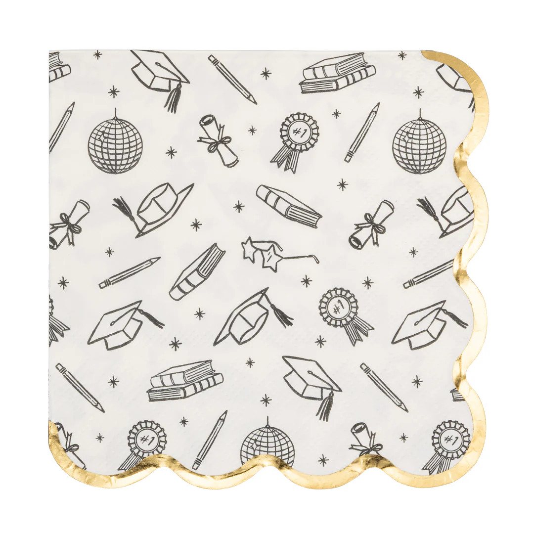 Grad Icon Foil Napkin Cocktail | My Mind's Eye