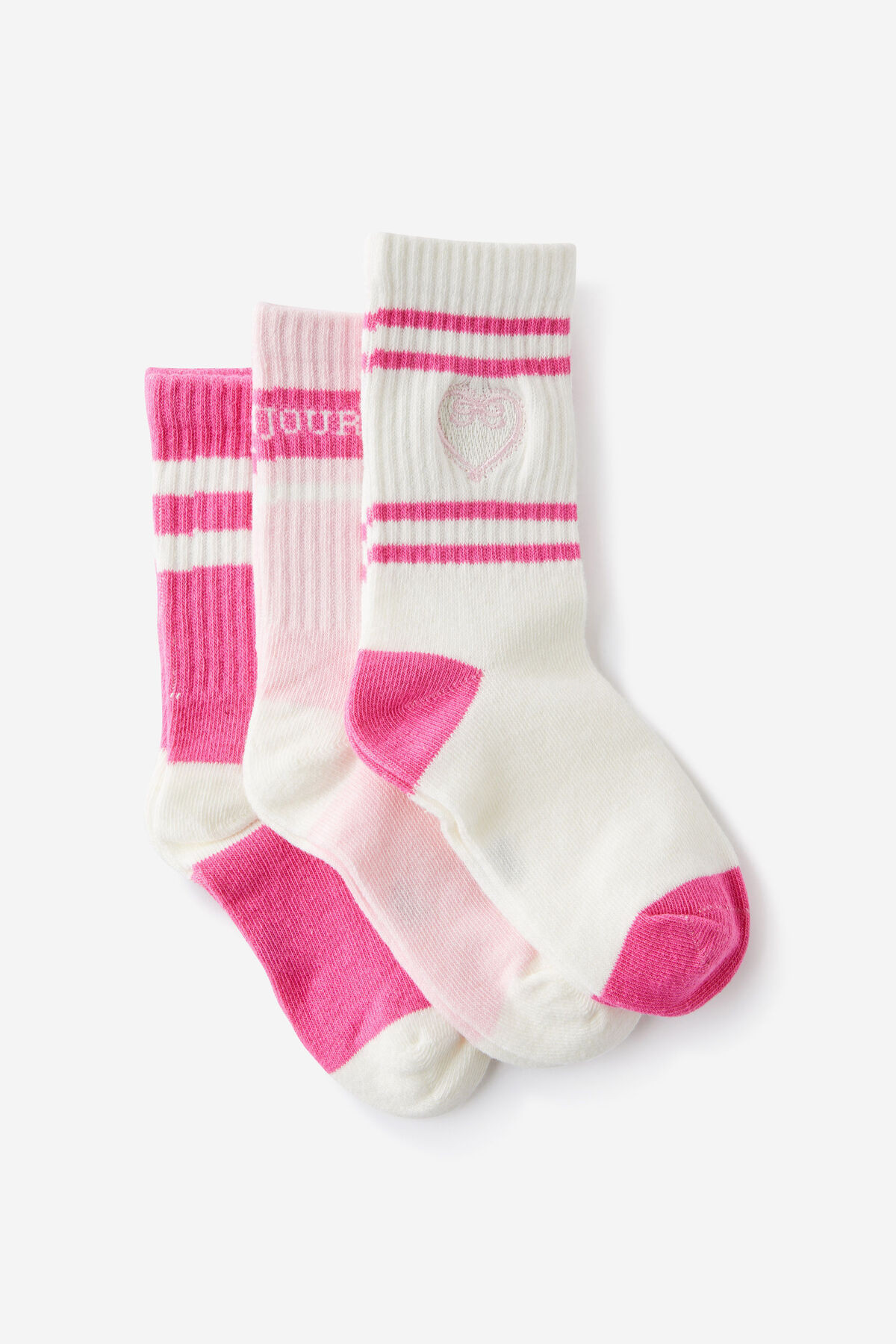 Kids 3Pk Crew Socks | Cotton On (US)