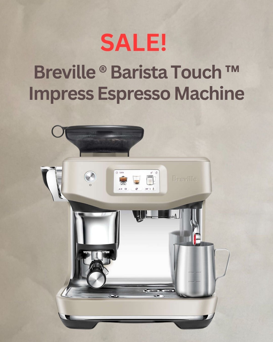 Your morning coffee just got an upgrade ☕🤎 The Breville Espresso Machine is on sale right now — and this dreamy color makes it double the aesthetic. Just in time for the fall/winter seasons!

#LTKHome #LTKSaleAlert #LTKSeasonal