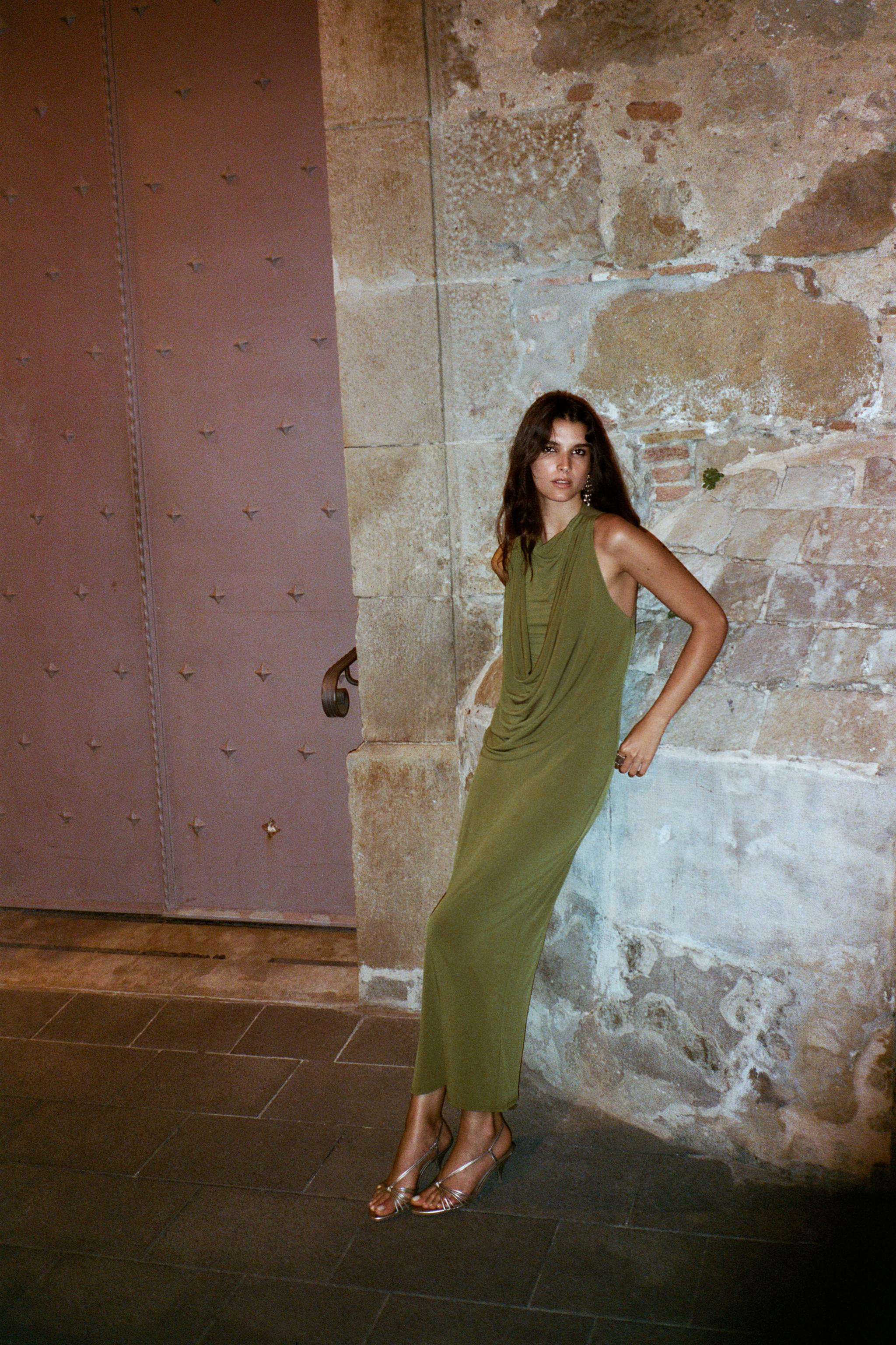DRAPED COMBINATION DRESS | Zara US