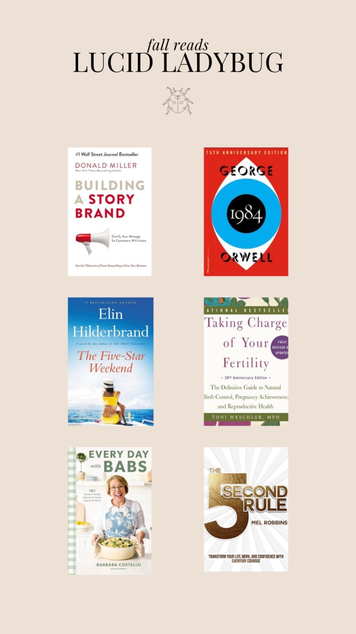 Fall reads at lucid ladybug #books #booklist 

#LTKHoliday #LTKTravel #LTKHome