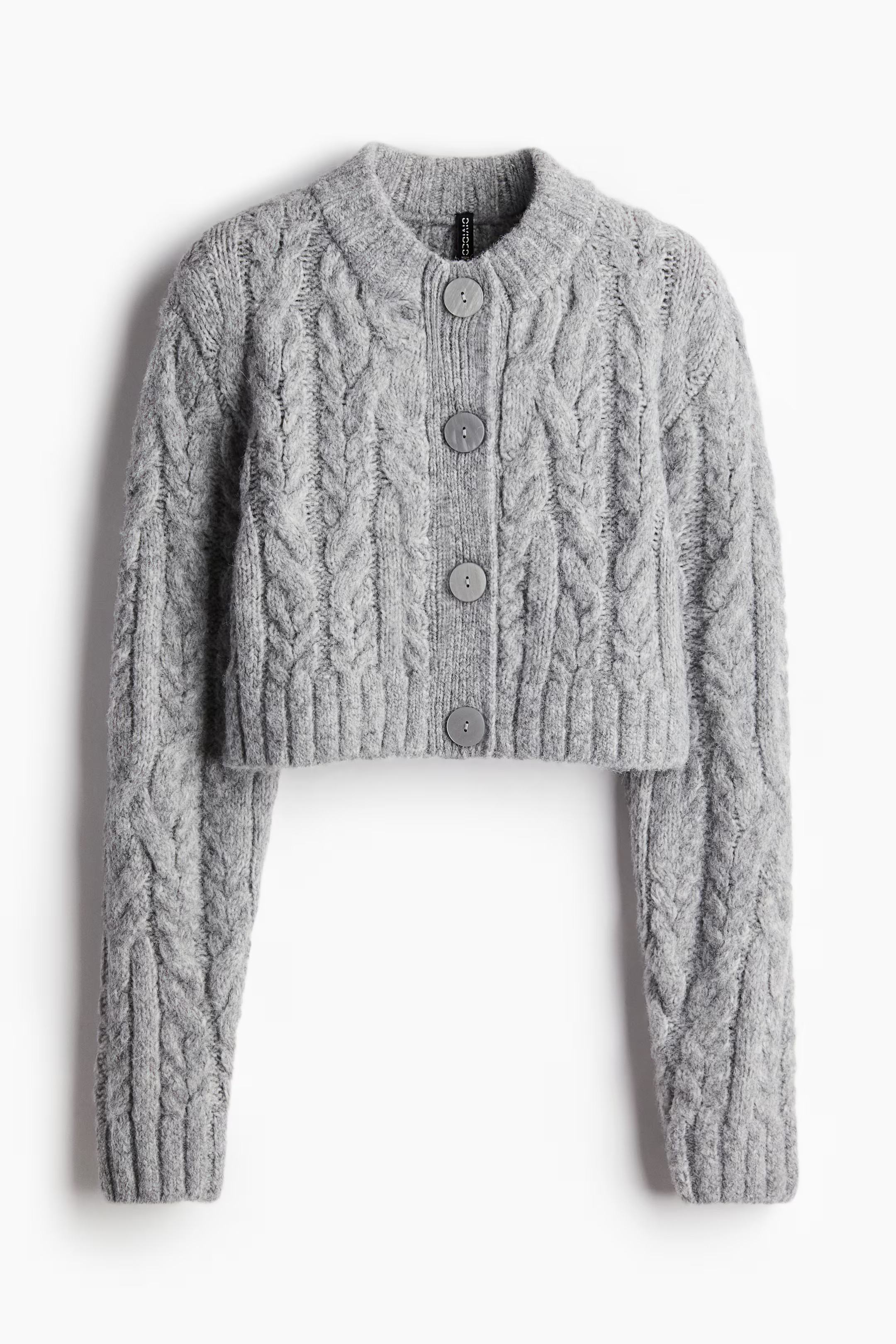 Cropped cable-knit cardigan | H&M (UK, MY, IN, SG, PH, TW, HK)