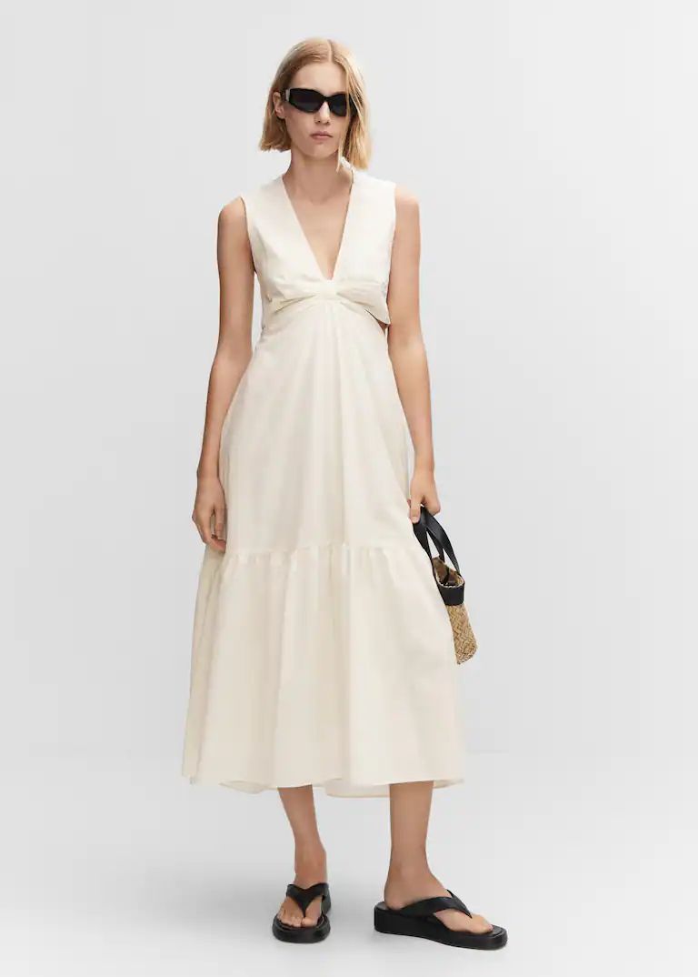 Knot dress with openings | MANGO (US)