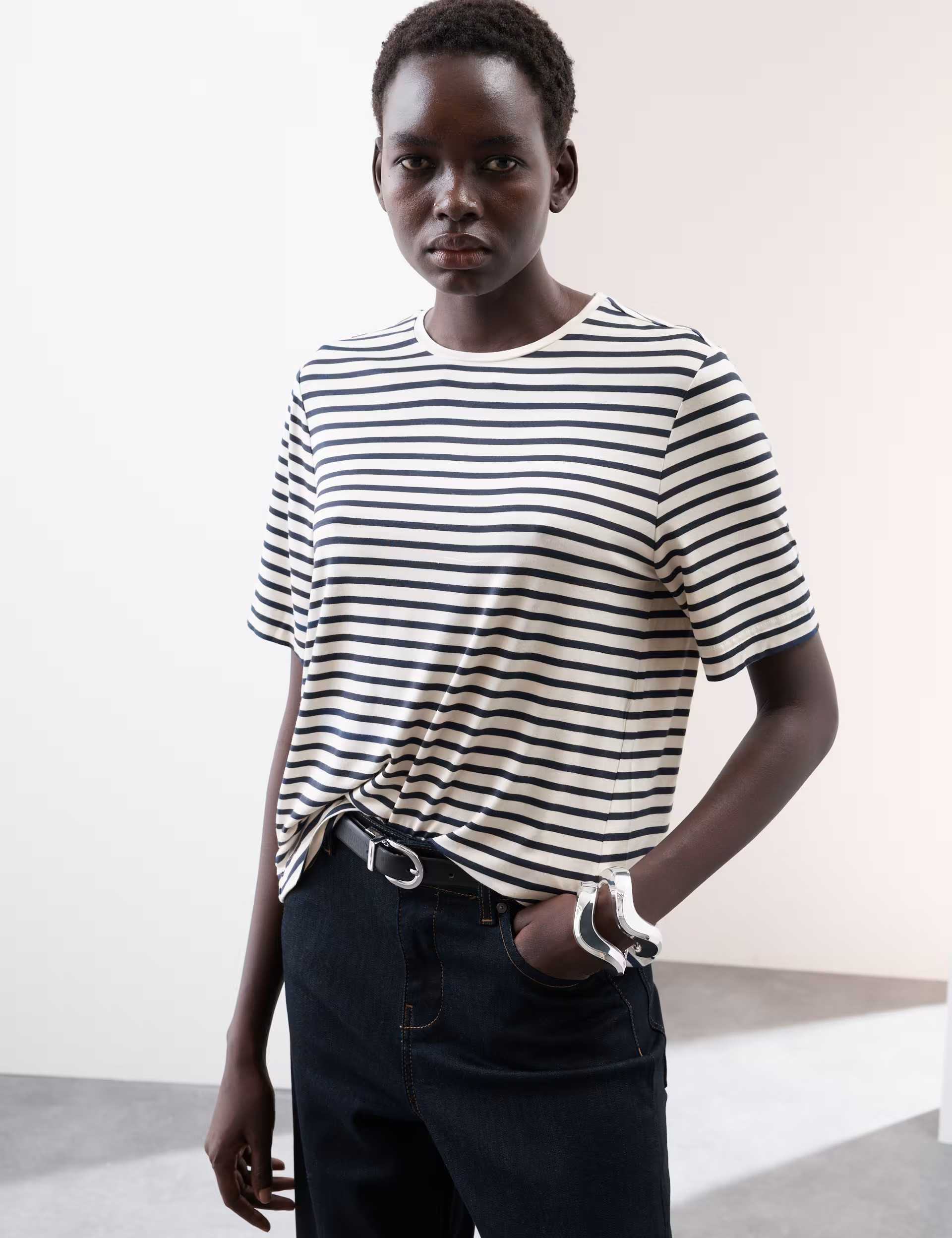 Striped Jersey T-Shirt | Marks & Spencer (UK)