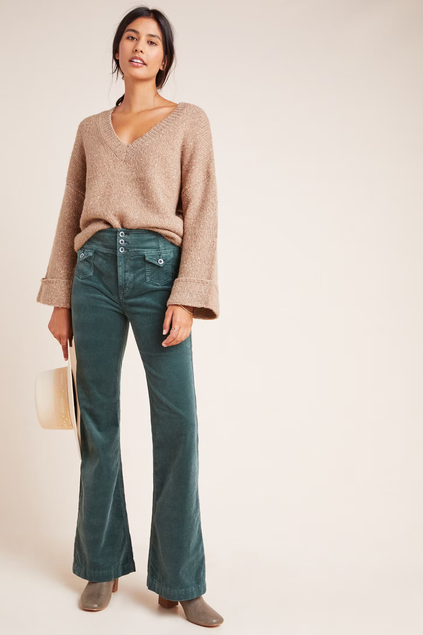 Pilcro High-Rise Bootcut Corduroy Pants | Anthropologie (US)