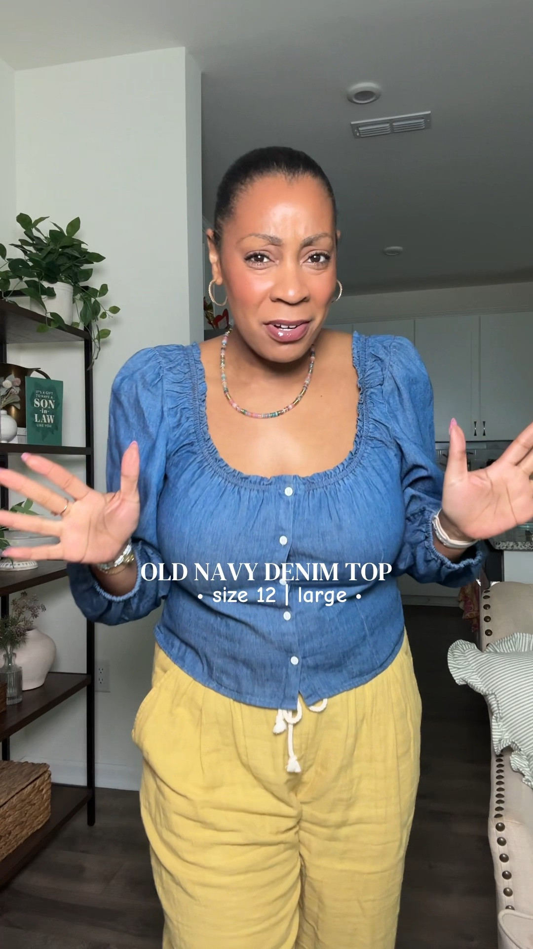 My button down denim top is on clearance!! I paired it with my crinkle gauze barrel pants. Wearing size large.

#LTKootd #LTKSaleAlert #LTKMidsize