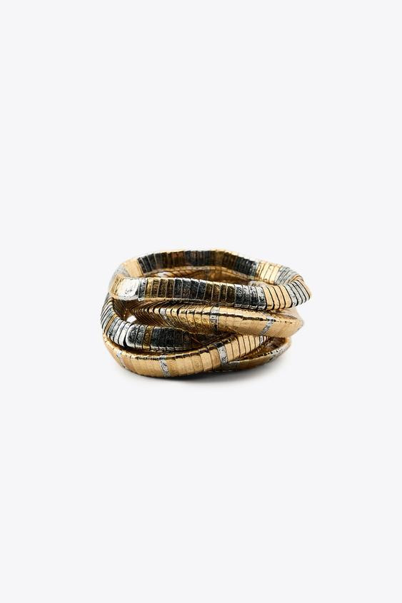 PACK OF ELASTIC BRACELETS WITH METAL PIECES | Zara US