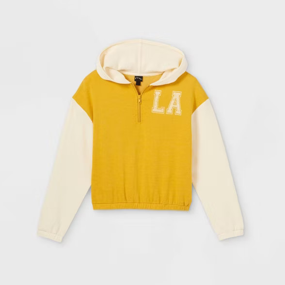 Girls' Colorblock Quarter Zip Sweatshirt - art class™ | Target